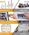 VIGRUE 405-piece stainless hex bolt set in portable case; includes 1/4-20, 5/16-18, 3/8-16 bolts 3/4-3 in long