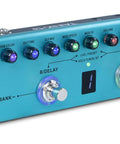 Side angle of Tank G Multi Effects Guitar Pedal With 36 Editable Presets And A 3000mAh Rechargeable Battery, features visible.
