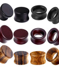 Wood Ear Tunnels Set Of 12 Pairs Dope 00 Gauge 10mm Wooden Gauges Natural Black Brown Vintage Flesh Plugs Piercing Stretcher Earrings 11 To 12mm High Comfort Fit Organic Finish