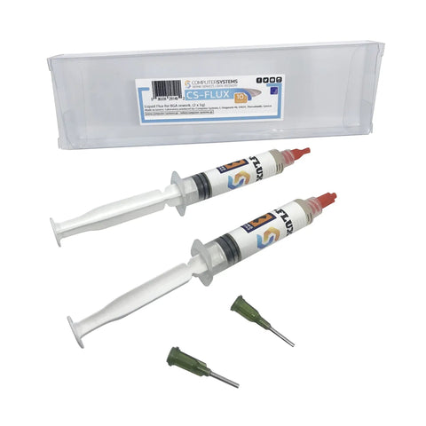 Low Viscosity Halogen Free Liquid Flux For BGA Rework Reballing And Reflow Ideal For VGA GPU Repairs And Microsoldering syringes