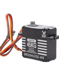 Heavy Duty 180 Degree Brushless Servo Delivering Beast Mode 45kg Coreless Motor Power and Full Steel Gears built for RC cars.