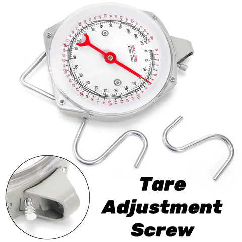 Heavy Duty Mechanical Hanging Scale With Dial 110 Lb 50 Kg Capacity Real Workhorse For Market And Kitchen Weighing Durable Metal Construction