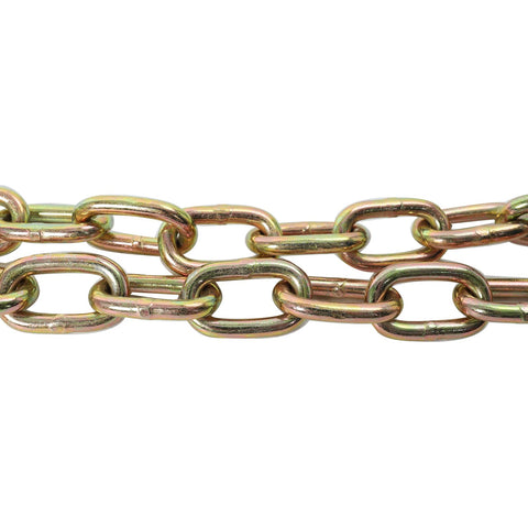 One Quarter Inch By Twelve Feet Grade 70 Binder Chain For Tie Down And Flatbed Cargo With Clevis Grab Hooks G70 Tow Chain