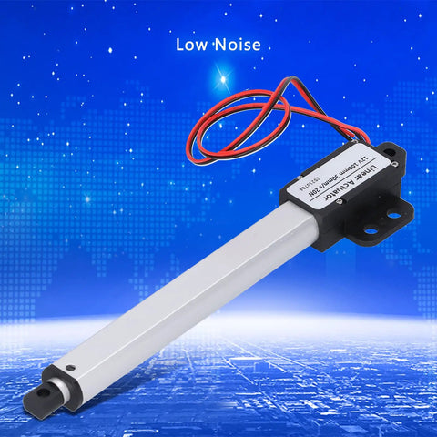Mini 4 Inch Stroke Linear Actuator 20N 12V DC Travel Speed 30 Millimeters Per Second Aluminum Tube Limit Switch