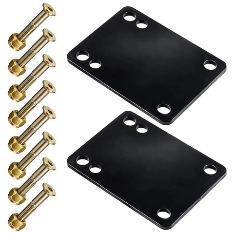 One Eighth Inch Rubber Skateboard Riser Pads With Mounting Screws And Nuts, Wheelbite Prevention And Shock Absorption, Universal Fit