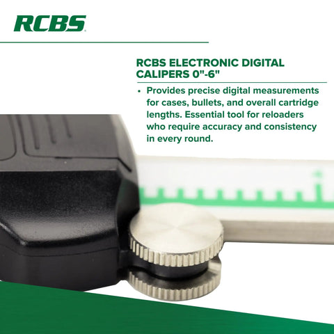 Digital Calipers 0 To 6 Inch For Reloading, Accurate Case And Cartridge Measurements, Precision Digital Caliper For Full Length Sizing, Reliable Tool For Handloaders And Ammo Crafters, Great For 280 Remington