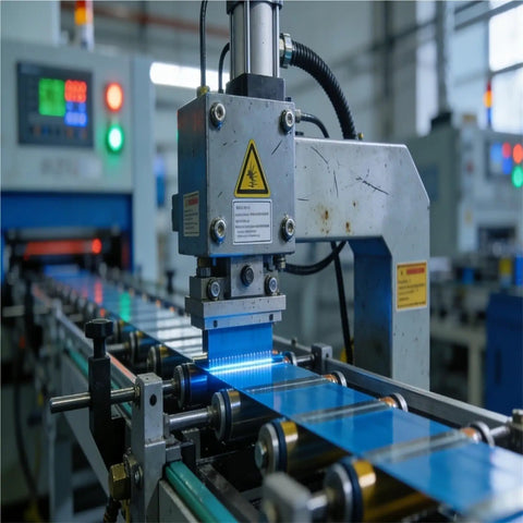 IV3-500CA 3D Barcode Reader And Industrial Camera scanning on automated production line for quality inspection