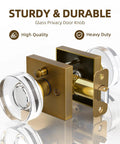 Crystal Glass Door Knobs With Lock In Antique Brass Privacy Door Knobs For Bedroom And Bathroom Retro Vibe Interior Door