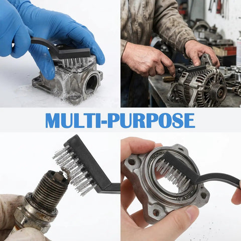 60 Piece Mini Wire Brush Set Stainless Steel Wire Bristles Scrubbers For Welding Slag And Rust Cleaning Curved Handle