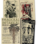 Straight Up Essential Botanical Oracle Card Deck Featuring Heavily Illustrated Witch Garden Herbs. Detailed art on card faces.