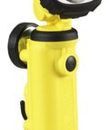 Knucklehead HAZ-LO Rechargeable Flood Light, yellow with 210° head, microprocessor control, shown on a white background.