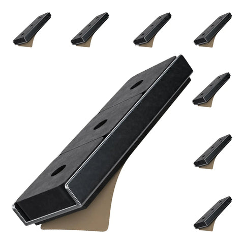 8 pack of Ceramic Channel Magnets With Adhesive Backing, Rock-Solid 22 Lb Pull Each, Double-Sided Foam Backing, Nickel-Plated Base