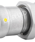 3/4 Inch Press To Female Iron Pipe Carbon Steel Union Coupling Fitting With HNBR Seal Ring, close-up view showing gasket and connection details.