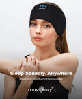 Woman wearing Sleep Headphones Headband Bluetooth 5.4 For Sleep And Workout Sweat Resistant Wireless Earphones