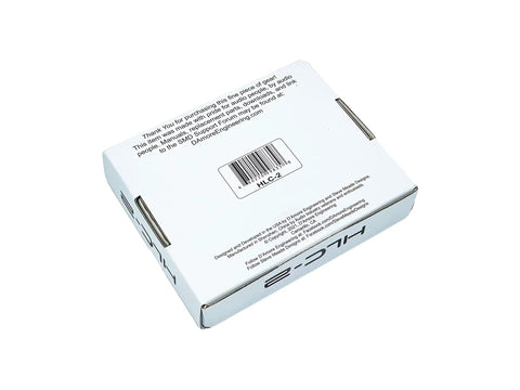 Back view of packaged Active High Level Converter HLC 2 For Car Audio Bridge Factory Radio To Aftermarket Amps With 40V RMS Input