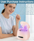 48kHz Ultrasonic Retainer Cleaner For Dentures And Aligners, Seriously Cleans Bacteria And Grime From Tiny Crevices, Safe For Braces, Easy Daily Dental Care Gadget That Keeps Your Smile Fresh And Ready For The Day, pink 200ml unit