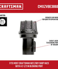 2-1/2 Inch Muffler Diffuser For Wet Dry Vac Attachment showing 2-1/2 inch diameter and easy locking feature on red background