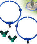 Two Pack 360 Degree Tree Water Sprinkler Ring Kit Adjustable Root Irrigation With Y Hose Splitters and water rings