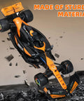 McLaren F1 Licensed 1/14 Remote Control Car, 2.4GHz RC Racer For Kids And Adults jumping over debris with sturdy material