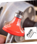 Close-up of router bit with One Set Top Mounted Router Bit Bearing Replacement Kit With Ball Bearing Guides for upgrade