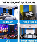 Killer Soundproof Foam Panels 3CM Thick Studio Acoustic Egg Crate Tiles in various room settings: bedroom, piano room, KTV, meeting room.
