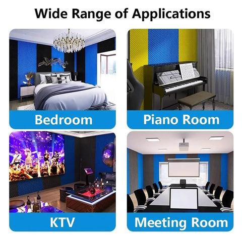 Self Adhesive 2 Cm Thick Egg Crate Acoustic Foam Panels For Home Studio And Office used in bedroom, piano room, KTV, and meeting room.