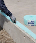 Aqua Foam Sill Plate Gasket And Concrete Foundation Block Seal For Wood Framing being installed on concrete foundation.