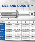 Sizes chart for Heavy Duty Hammer Drive Anchors One Quarter Inch By One And One Half Inch For HVAC Duct Mounts.