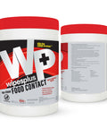 All Purpose Food Contact Cleaning Wipes No Rinse No Residue Quick Dry Formula Disinfecting Wipes For Restaurants Foodservice Schools Pro Grade Canister 100 Count front and back view