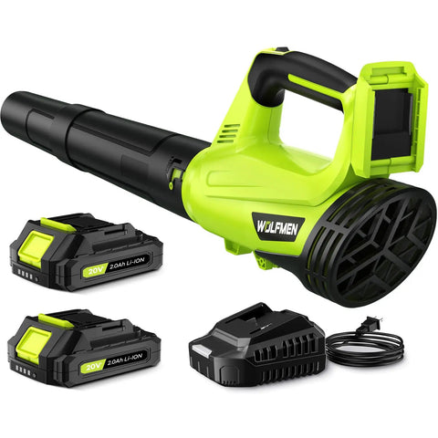 Cordless Leaf Blower With 2 Batteries And Charger, 2 Speed Modes, Lightweight Electric Blower For Leaves And Dust