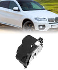 Premium Rear Right Power Door Lock Actuator For Bmw E60 E65 7 Series 5 Series M5 M6 showing the actuator against a BMW X6.