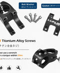 45mm Short Handlebar Stem For 25.4 And 31.8 Mm Bars With A Beefy Four Bolt Clamp, titanium screws, gasket, and wrench requirements