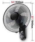 Built Heavy High Velocity Wall Fan Air Circulator With Three Speed Tilting And Oscillating Motion to blast away summer heat, wall-mounted design.