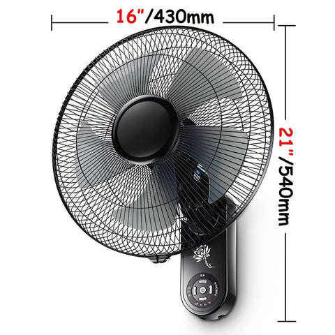Built Heavy High Velocity Wall Fan Air Circulator With Three Speed Tilting And Oscillating Motion to blast away summer heat, wall-mounted design.