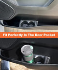 Ram 1500 Cup Holder Inserts For 2019 To 2026 Models Pack Of 2 Deep Pocket Cup Holders installed in door with drink