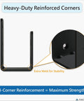 Built Tough 2x4 Door Barricade Brackets Set With Screws For Front Doors U Bracket Reinforcement Plates Steel Close-up