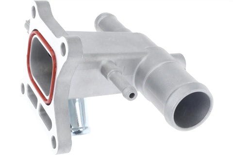 Direct Bolt On Aluminum Water Outlet Assembly With Coolant Sensor Plug And Go Upgrade ditches brittle OEM plastic, durable design.