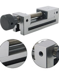 Dead Nuts Accurate Toolmaker Vise Featuring A Hella Solid 2 Inch Jaw Setup For Cnc Milling And Grinding close-up of adjustable screw mechanism.