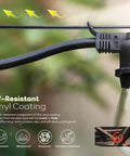 UV-resistant vinyl coating on vinyl coated wire rope one sixteenth inch to three thirty second inch 304 stainless steel cable for strings.