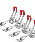 Beefy Heavy Duty Toggle Latch Clamp 4002 Style With Lock Hole 550Lbs Holding Capacity For Smoker Lids Tool Boxes And More Red Metallic