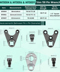 Diagram showing Trim Tilt Pin Wrench Set MT0004 MT0006 MT0009 For Yamaha Suzuki Johnson Evinrude Honda Outboards.
