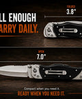 Heavy Duty Folding Utility Knife With Belt Clip EDC Pocket Knife And Box Cutter Gift Set for Men, folded 3.8 inches, open 7.0 inches