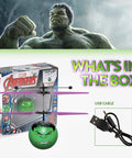 Packaging of Motion Sensing Hulk Flying Orb Toy With USB Charging Marvel Licensed Indoor Outdoor Ball Drone For Kids 6 And Up