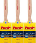 Two And A Half Inch Angular Trim Paint Brush Set Three Pack Pro Grade Glide With Natural Hardwood Handle