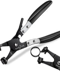 Heavy Duty Hose Clamp Pliers With Locking Gear And Black Non Slip Handle For Easy Removal And Installation Of Ring Type Clamps
