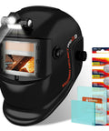 Auto Darkening Welding Helmet With True Color View Solar Powered Welder Hood With Two Arc Sensors Wide Shade 4 To 9 13