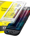 Nintendo Switch 2 2025 Screen Protector 9H Tempered Glass No Fuss Easy Install Tool Ultra Clear HD Clarity Anti Scratch Shield