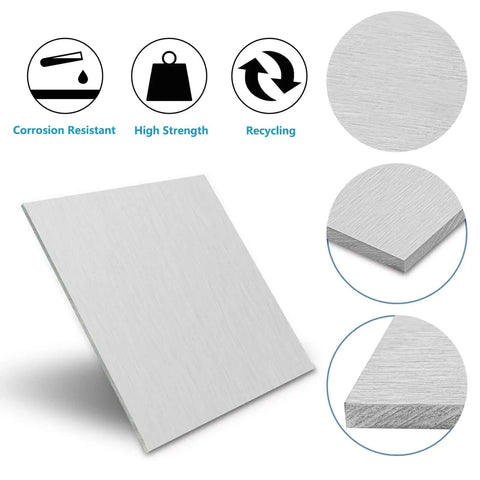 One Quarter Inch Thick 6061 Aluminum Sheet 6X12 Inch With Protective Film Built Tough For Crafting Base Plates Structural Framing Auto Repair And DIY Projects