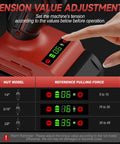 Cordless Rivet Nut Gun For Milwaukee 18V Power tension setting display with manually adjustable values.