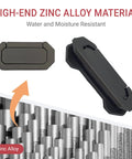 High-end zinc alloy material for Six Pack Recessed Drawer Pulls Trap Door Pull For Cabinets And Closets, water and moisture resistant.